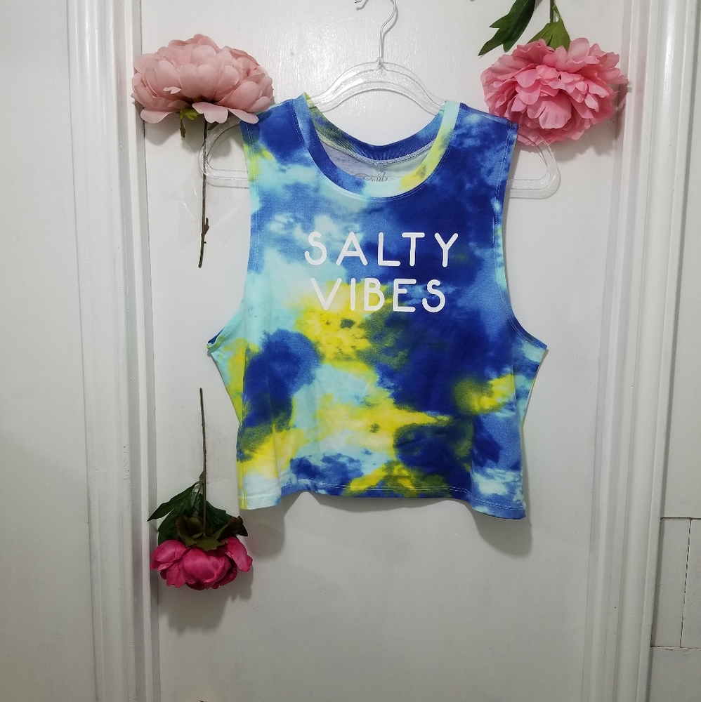 Gold Rush Tie Dye Crop Tank Top